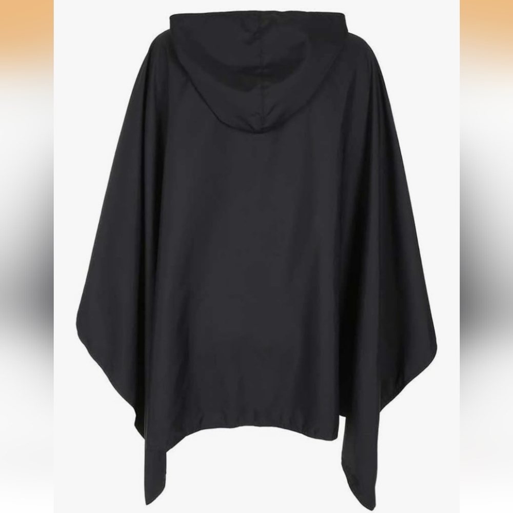 Capelli New York Tan & Black Polka Dotted Reversible Poncho - NWOT!